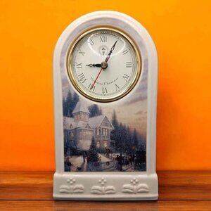 Thomas Kinkade "Sweetheart Cottage" Porcelain Mantle Clock